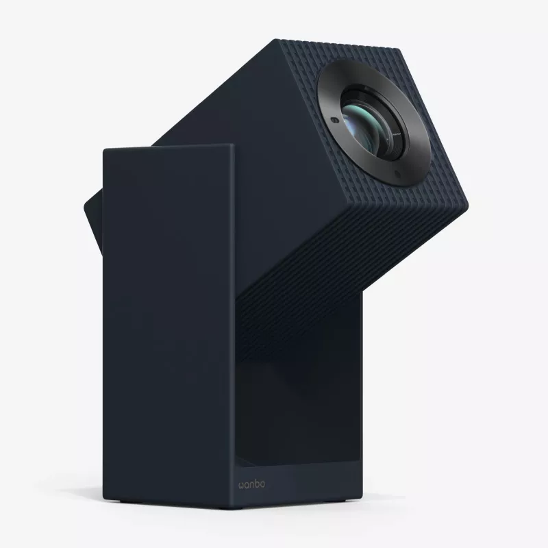 Pārnēsājams LCD projektors WANBO Cube 2 Pro — 500 ANSI lūmeni, 1080p (1920x1080), LED, automātiskā fokusēšana, Android TV, 1.2:1 tālummaiņa, 8 W, melns