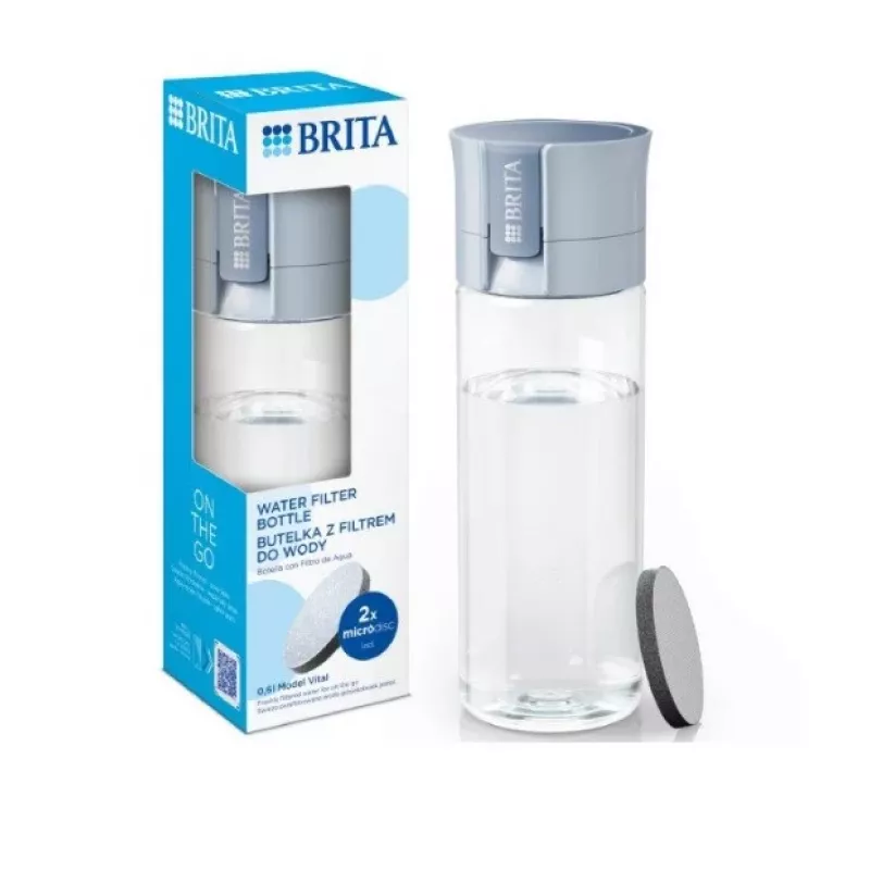 Brita Vital filtrēšanas pudele 0,6 l pasteļzilā
