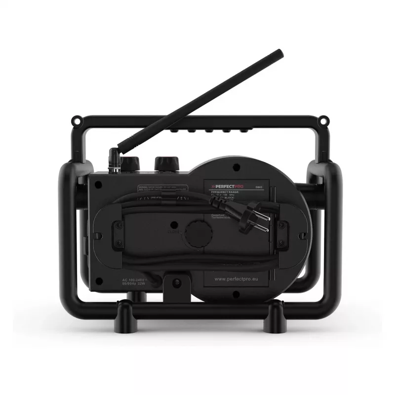 Perfectpro DABBOX Radio da cantiere DAB+ FM AUX Bluetooth antiurto