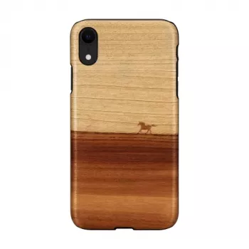man and wood telefona maciņš iPhone XR — melns, aizsargājošs mīkstais apvalks