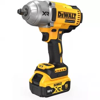 Trieciena uzgriežņatslēga DeWALT DCF900P2T-QW 1/2 collas bezsuku 18 V, 1898 N·m, 5 Ah akumulators, 2 akumulatori, lādētājs, futrālis