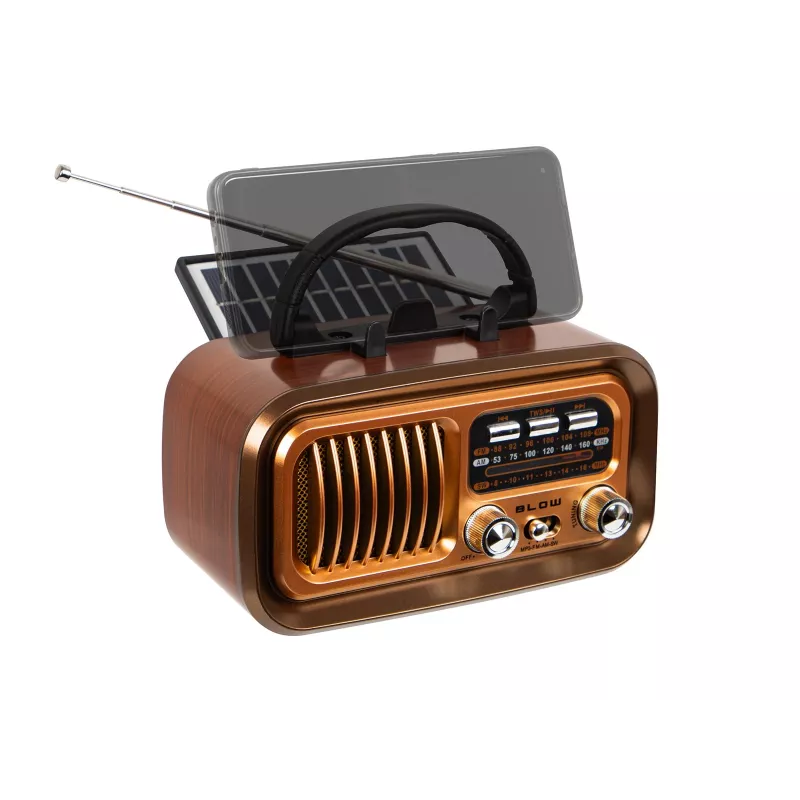 Pārnēsājams analogais AM/FM radio RA16 saules