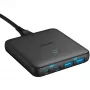 Anker 543 PowerPort Atom III lādētājs 65W plāns 4-portu GaN 1 x USB-C 45W 1 x USB-C 20W 2 x USB-A