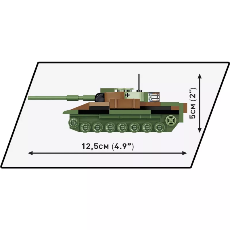 Būvkomplekts Cobi Leopard I tanka modelis — 147 gab., no 6 gadu vecuma, brūns/zaļš