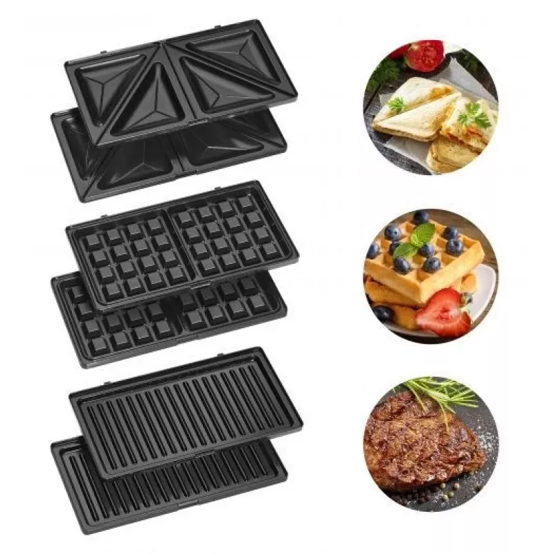 Clatronic ST/WA 3670 sviestmaižu cepamierīce 800 W Melna, nerūsējošais tērauds