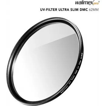 UV filtrs walimex pro plāns Super DMC 62mm – plāns 62 mm kameras objektīva UV filtrs