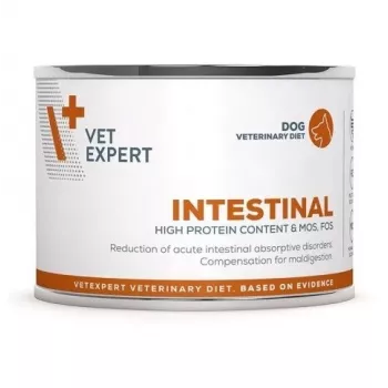 Mitrā suņu barība VETEXPERT Intestinal Lamb 200 g — veterinārā diēta gremošanas atbalstam, pieaugušiem suņiem, bez lipekļa un sojas