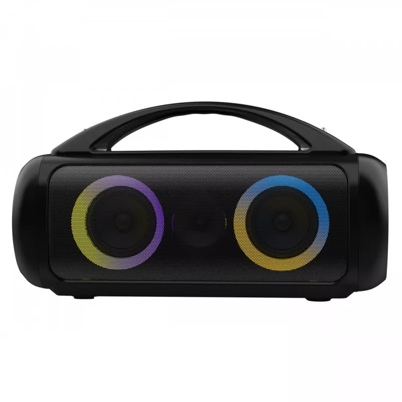 Pārnēsājams skaļrunis MEDIA-TECH MT3184 — Bluetooth 5.3, 60W RMS, IPX5, Li-Ion akumulators 16h, USB-C uzlāde, MicroSD, TWS, mikrofons, tālvadība