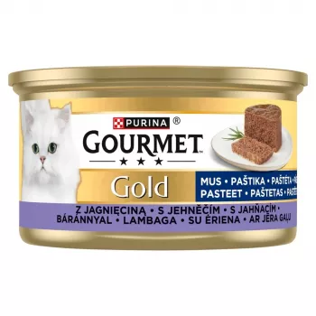 PURINA Gourmet Gold Mousse ar jēru - mitrā barība kaķiem - 85g