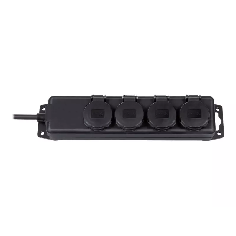 Brennenstuhl pagarinātāja kontaktligzda IP44 4-vietīga melna 2,0m H07RN-F 3G1,5 - Pagarinātājs - maiņstrāva 230 V - izejas pieslēgvietas: 4 - 2 m (1159960)