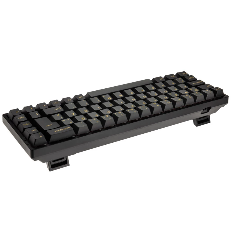 AKKO 3068B Plus Melns&Gold bezvadu spēļu tastatūra, mehāniska, RGB - V3 Cream dzeltena, ISO (DE), melna