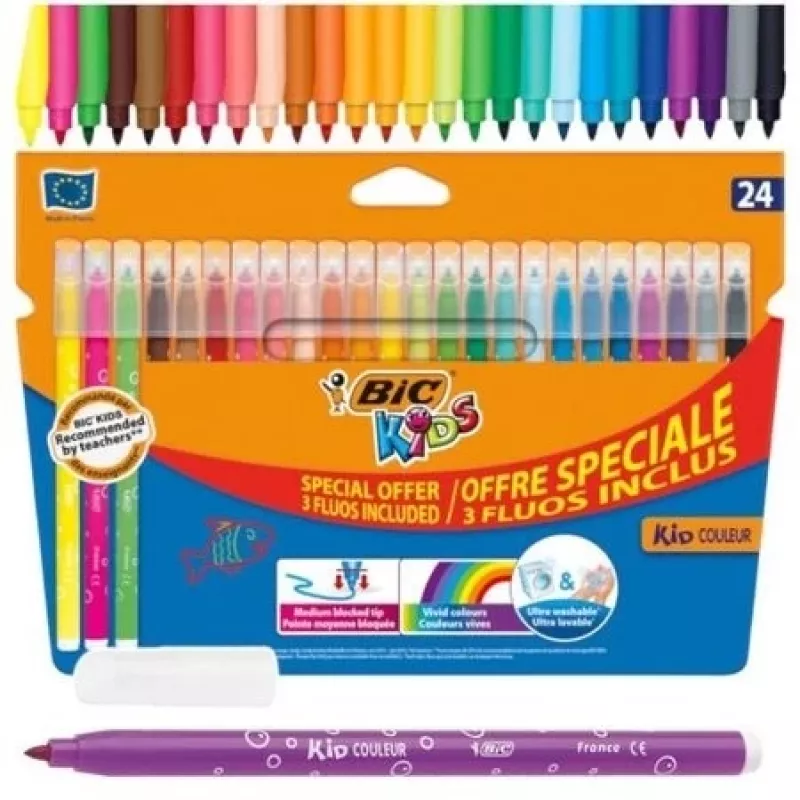 BIC flomasteri KIDS COLOUR, 24 krāsas 103240