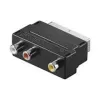 Wentronic Goobay Scart/RCA adapteris, SCART spraudnis (21 kontaktu), melns - SCART spraudnis (21 kontaktu) > 3x RCA ligzda (50122)