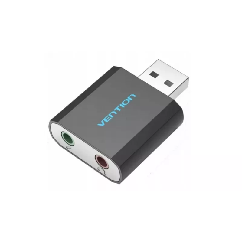 Vention USB ārējā skaņas karte, melna, metāla tips