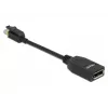 DeLOCK - DisplayPort adapteris - Mini DisplayPort (vīrišķais) ar fiksatoru uz DisplayPort (sieviešu) - DisplayPort 1.4 - 15 cm - bez halogēna, 8K atbalsts - melns (65978)