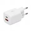USB lādētājs IBOX ILUC42W 42W (33W max), 1×USB-C PD3.0, 1×USB-A QC3.0, 100–240V, balts