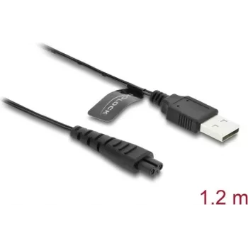 USB uzlādes kabelis 5 V elektriskajiem skuvekļiem DELOCK saderīgs ar Remington HC4250 MB4200 MB6850 XR1330 sēriju