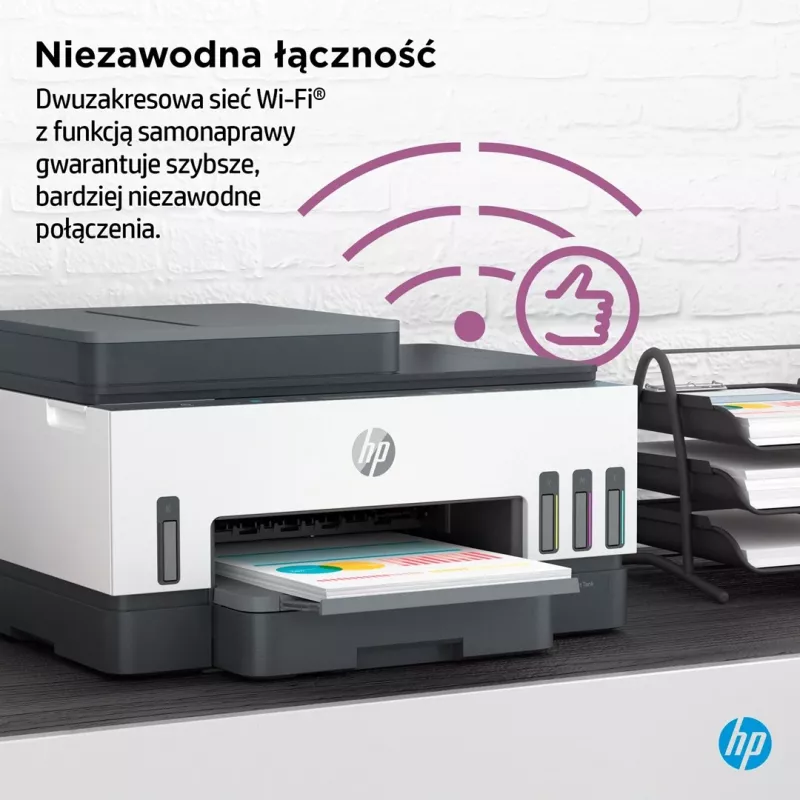 HP Smart Tank 750 daudzfunkciju printeris ar nepārtrauktu krāsu tinti, Wi-Fi, Smart App, automātisku abpusējo druku, ADF automātisko dokumentu padevēju