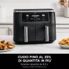 Ninja AF400EU fritieris Double 9.5 L Brīvi stāvošs 2470 W Karstā gaisa fritieris Melns