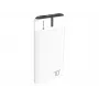 Power bank EnerGo 10000mAh balts-melns