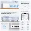 Mesh Wi‑Fi sistēma TP‑LINK Mercusys Halo H25BE (Wi‑Fi 7, Dual‑band 2.4/5 GHz, 2880 Mbps) 2‑pack, 3 iekšējas antenas, balta