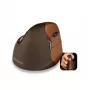 BakkerElkhuizen Evoluent 4 Small Wireless, labā roka, vertikāls dizains, lāzera, RF bezvadu, 2600 DPI, melns, brūns