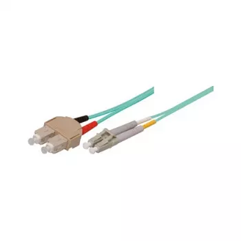 Optiskā šķiedras kabeļa ielāps LWL Duplex OM3 (multimode, 50/125) LC/SC, LSZH, maināma polaritāte, 2 m, Good Connections®