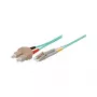 Optiskā šķiedras kabeļa ielāps LWL Duplex OM3 (multimode, 50/125) LC/SC, LSZH, maināma polaritāte, 2 m, Good Connections®
