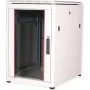 Roline Pro - skapis tīkla skapis - ar stikla durvīm, 600 x 800 mm (P x D) - gaiši pelēks, RAL 7035 - 16U - 48,3 cm (19) (26.21.0048)
