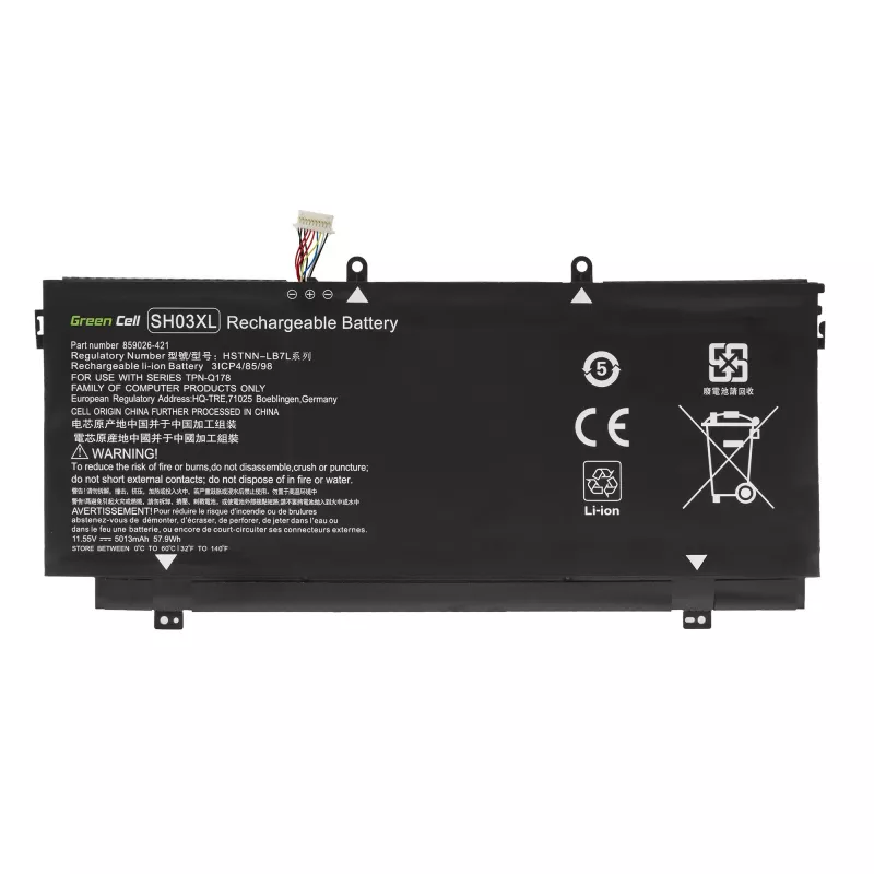 Akumulators zaļa Cell HP147 Spectre x360 13-AC 13-W 13-W050NW 13-W071NW