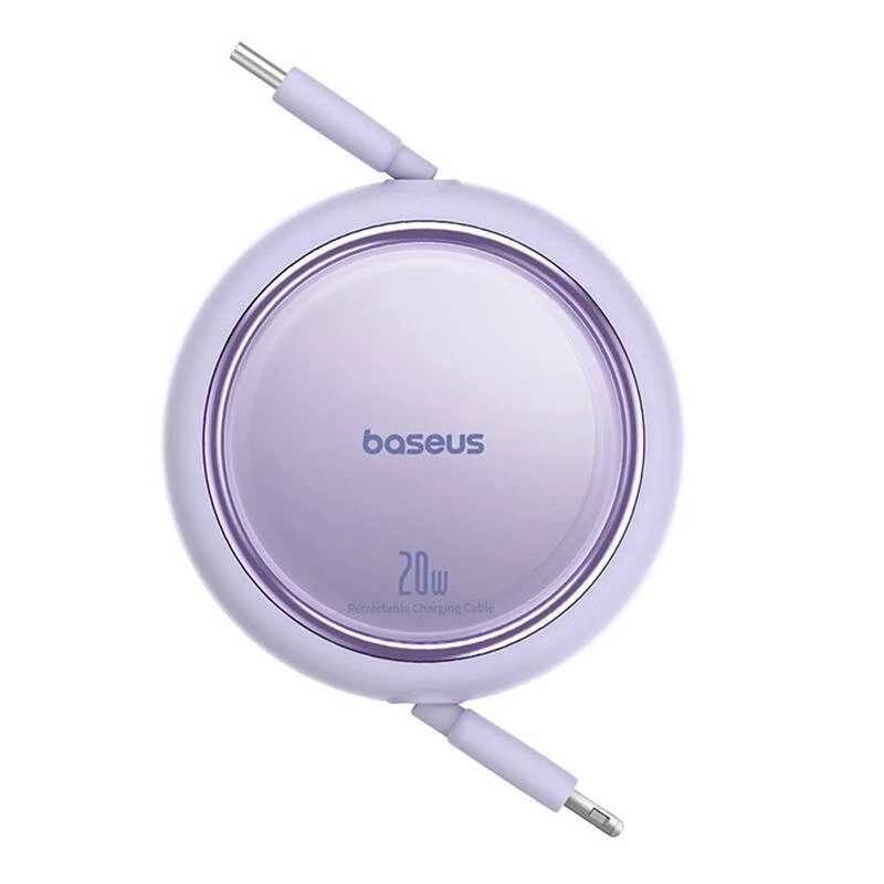 Baseus Free2Pull - 20 W USB-C uz Lightning izvelkams kabelis, 1 m (violets)