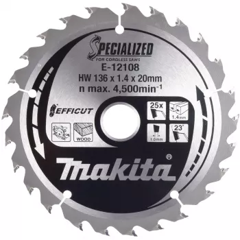 Makita E-12120 EFFICUT zāģa asmens 136x20x25Z (E-12120)