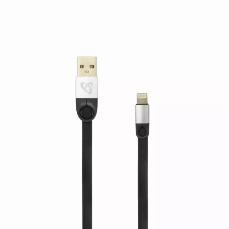 Sbox USB 2.0-8-Pin/2.4A melns/sudrabains