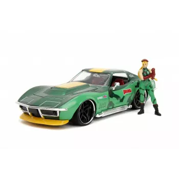Auto Jada Toys Street Fighter 1969 Chevrolet 1:24 metāliska zaļa