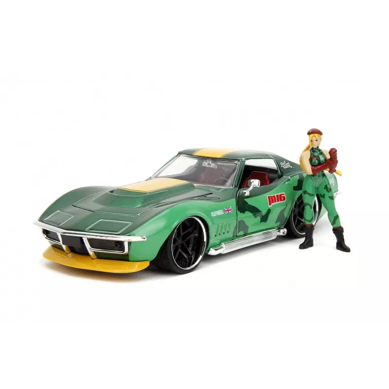 Auto Jada Toys Street Fighter 1969 Chevrolet 1:24 metāliska zaļa