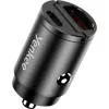 Auto lādētājs YENKEE CAR 02 Power Delivery 30W ar USB-A un USB-C pieslēgvietām