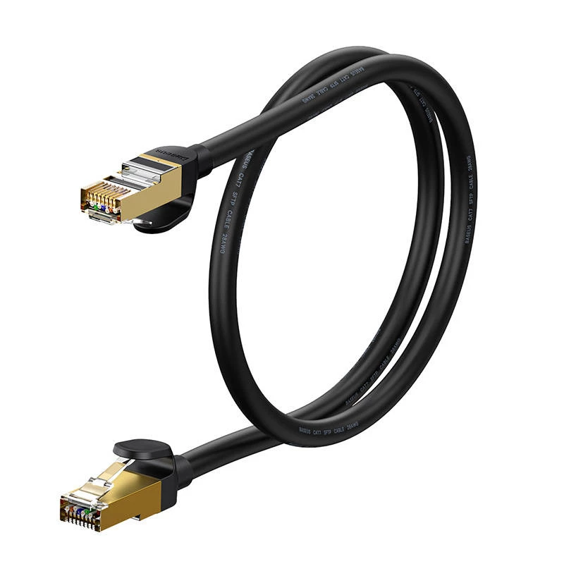 Baseus Ethernet RJ45, 10Gbps, 1m tīkla kabelis (melns)