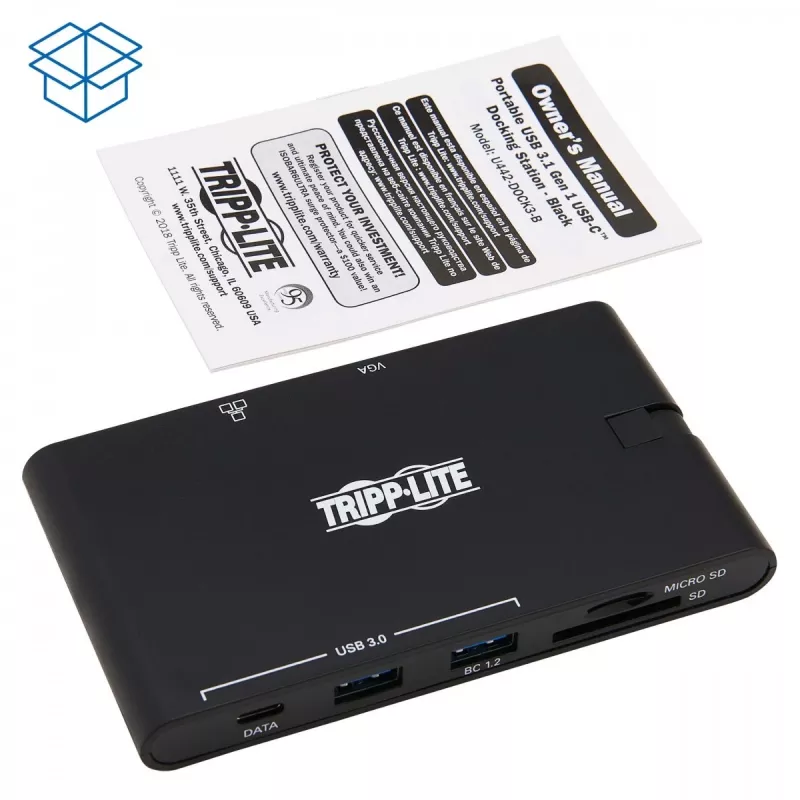 USB-C dokstacija - 4K HDMI, VGA, USB 3.2 Gen 1, USB-A/C centrmezgls, Gigabit Ethernet, atmiņas karšu sloti, 100 W PD uzlāde