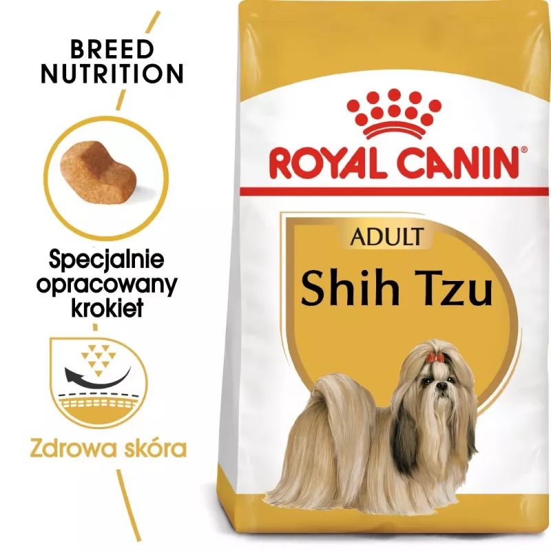 Sausā suņu barība Royal Canin Shih Tzu Adult 7.5 kg — vista, 24% olbaltumvielu, 20% tauku