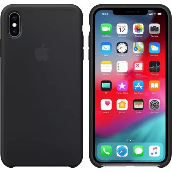 Apple - viedtālruņa maciņš - silikona - melns - paredzēts iPhone XS Max (MRWE2ZM/A)