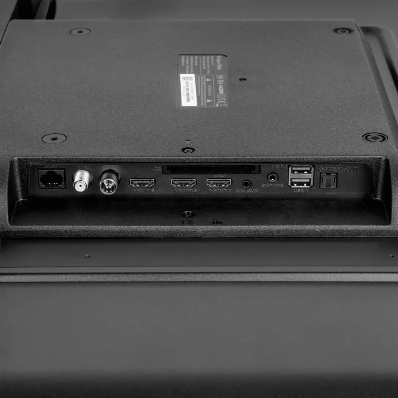 TV Krüger&Matz KM0232-V3 32 collu (81.3 cm) HD viedtelevizors, DLED, 1366×768, Wi‑Fi, 16 W, melna