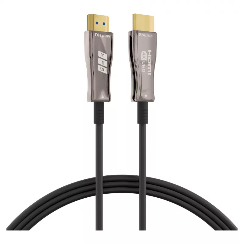 EFB Elektronik HDMI optiskās šķiedras kabelis AOC Active 4K60Hz melns - Digitālais/Video/Displejs - 20 m (HDMI-20-00008)
