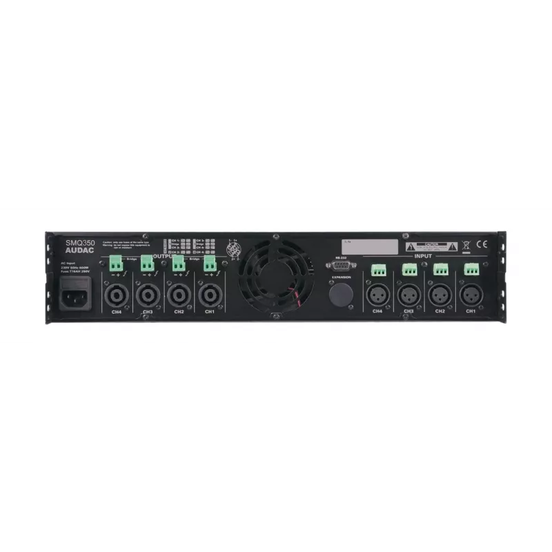 Audio pastiprinātājs AUDAC SMQ350 Class D 0.05% THD 95 dB SNR