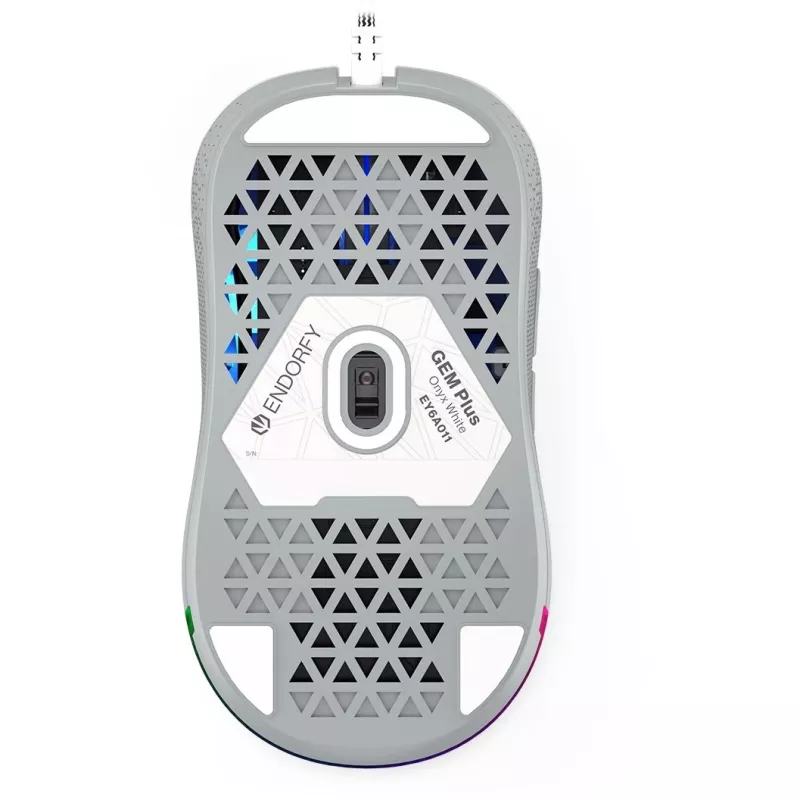 ENDORFY GEM Plus Onyx Balts pele Spēlēm Labās rokas USB Type-C Optiskā 19000 DPI