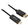 Sharkoon SHA Displayport 1.2 uz HDMI 4K melns 2.0m AKTĪVS 4Kx2K 60Hz