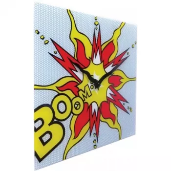 NeXtime pulkstenis 8173 Boom, 43x43 cm, Sienas, Sarkans/Dzeltens/Balts