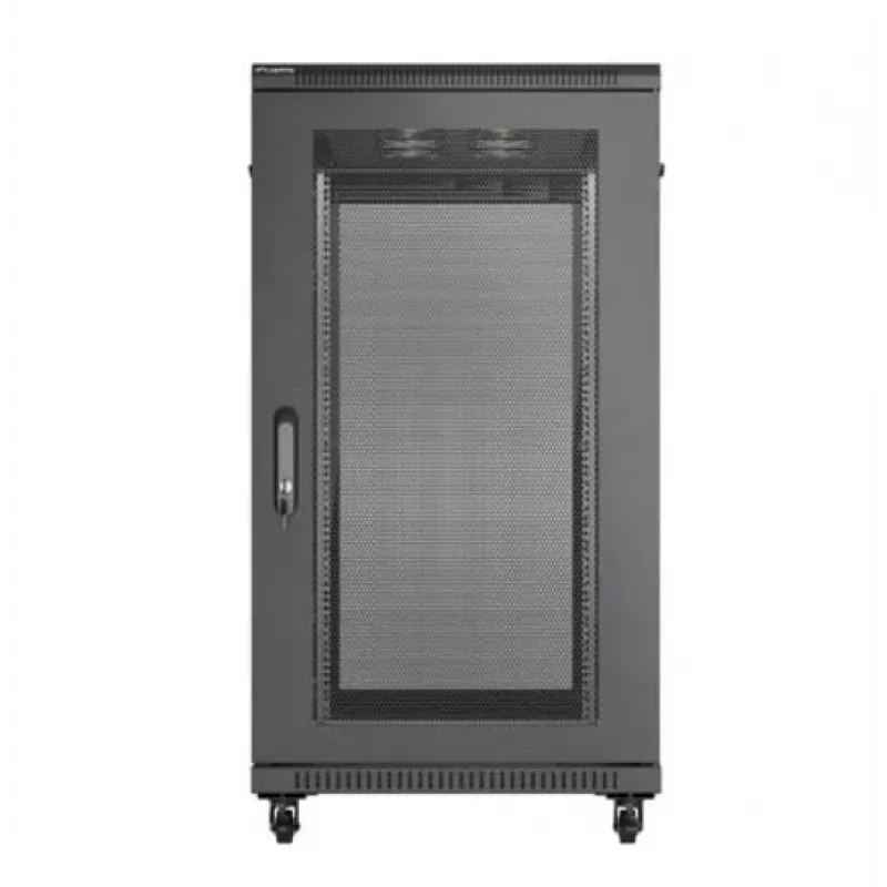 19 collu statīva skapis LANBERG FF01-6222-23B 22U 600x1200 mm melns ar perforētām durvīm