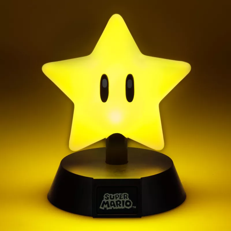 Galda lampa Paladone Super Mario Super Star Icon Light — dekoratīva LED naktslampiņa