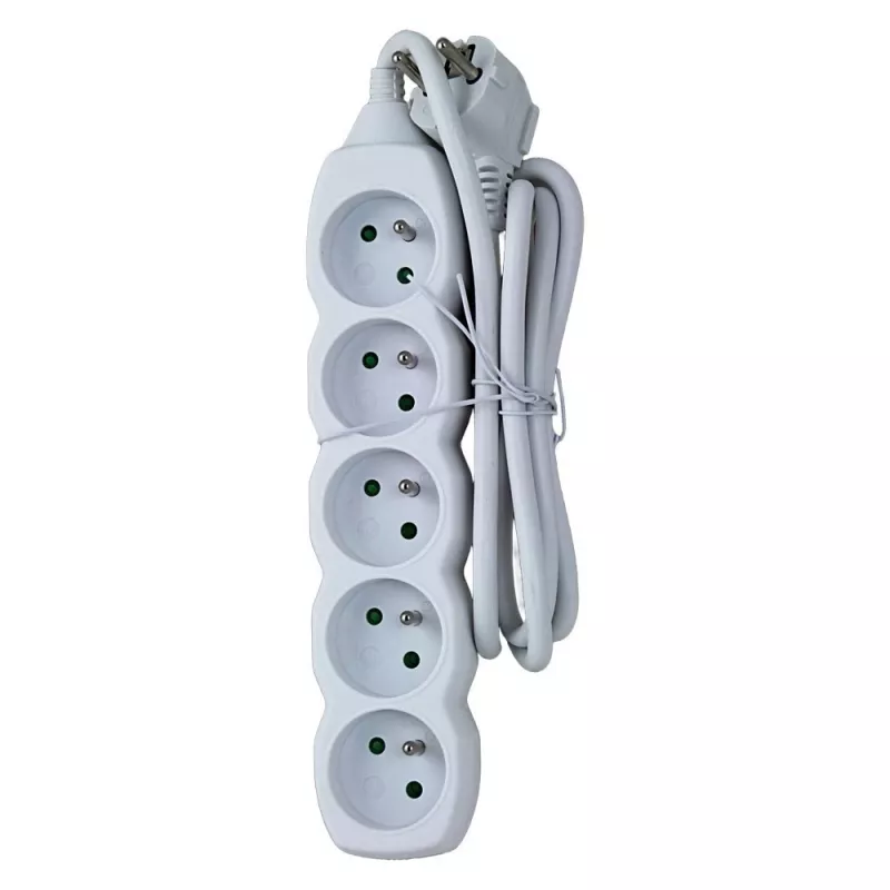Strāvas pagarinātājs ESPERANZA ELK207W — 1,5 m kabelis, 5 E tipa maiņstrāvas ligzdas, iekštelpām, 220–250 V