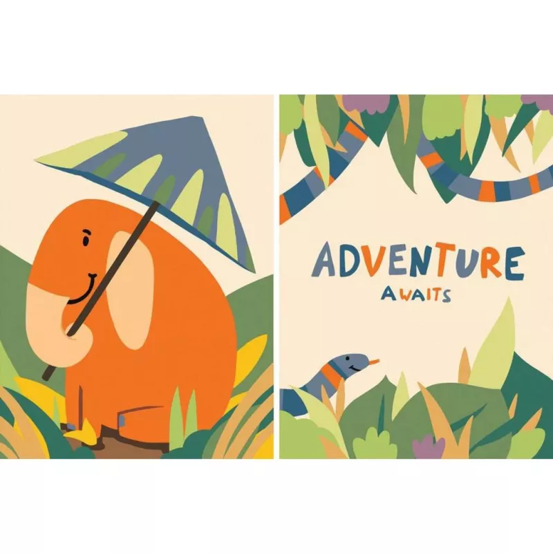 Krāsošanas komplekts Ravensburger CreArt Hello Baby Safari Set — iesācēju krāsošanas komplekts zīdaiņiem un maziem bērniem